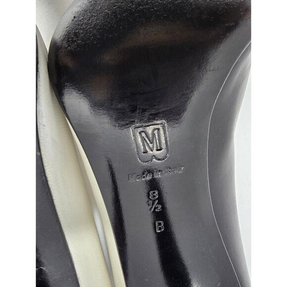 Bruno Magli Spectator Colorblock Pumps Heels Shoes Black Cream Women's 8.5 B - Picture 9 of 10